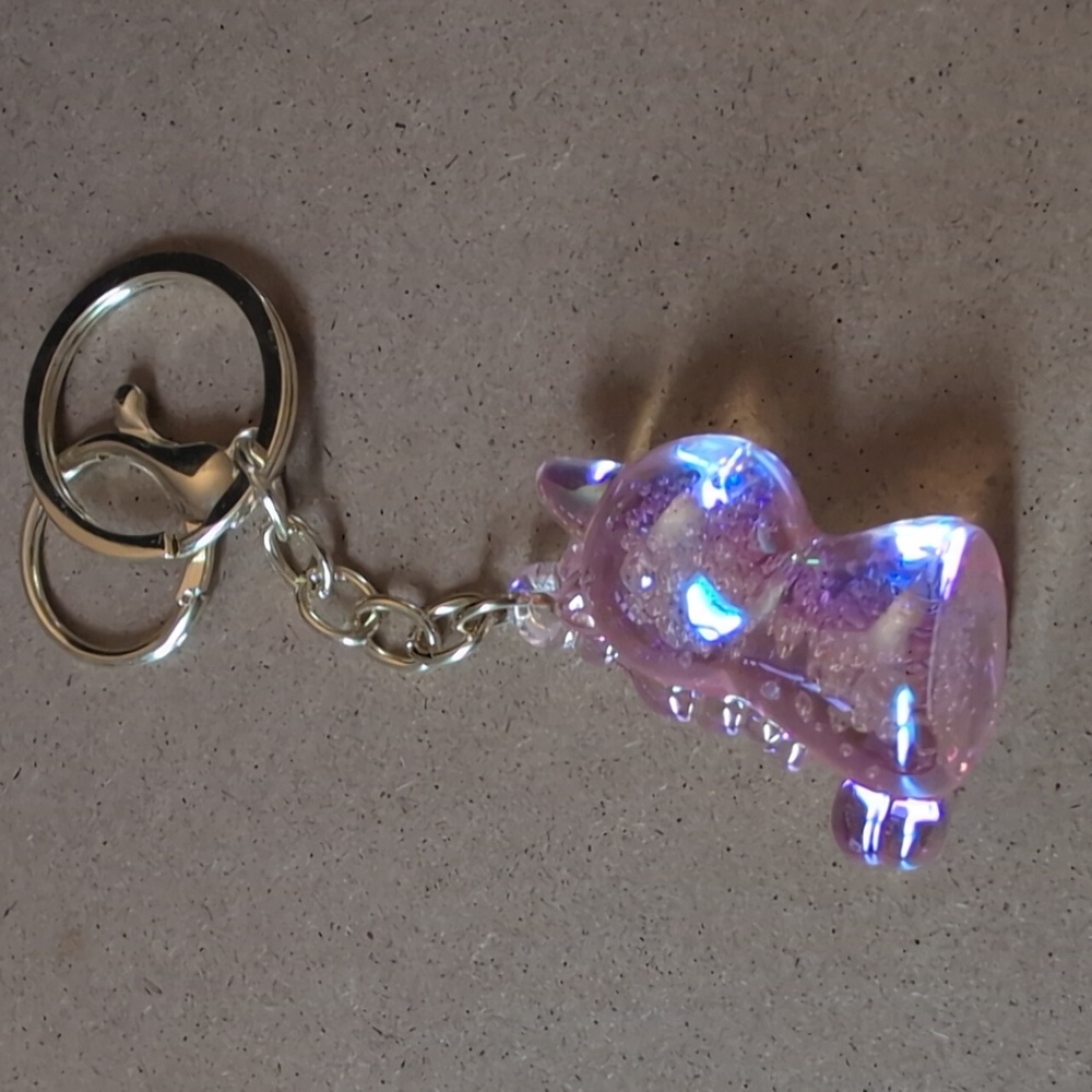 Charming Pink Glitter Unicorn Keychain - Picture 2 of 8